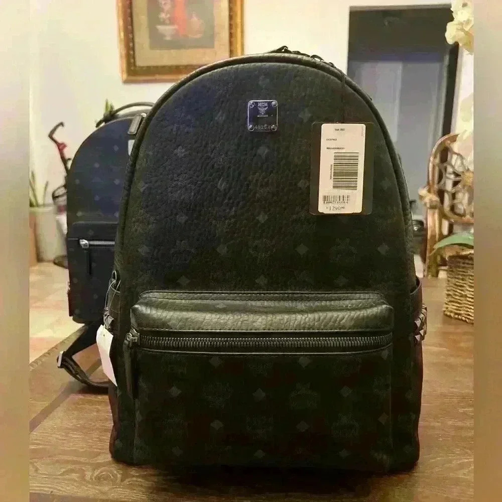 MCM Stark Side Studs Backpack in Visetos